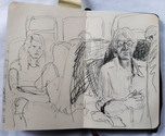 On The Train - Sketchbook - A6