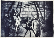 Night Builders - Lithograph